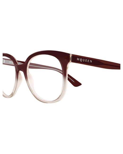 McQueen Black Am0540O 006 Optical Frames Acetate Transparent Cat Eye