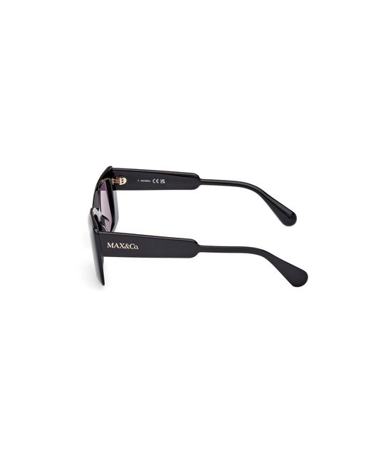 MAX&Co. Black Mo0117 01A Sunglasses Acetate Smoke Cat Eye Normal