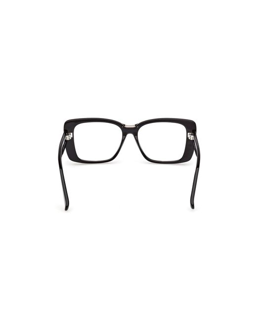 Max Mara Black Mm5208 001 Optical Frames Acetate Butterfly Normal