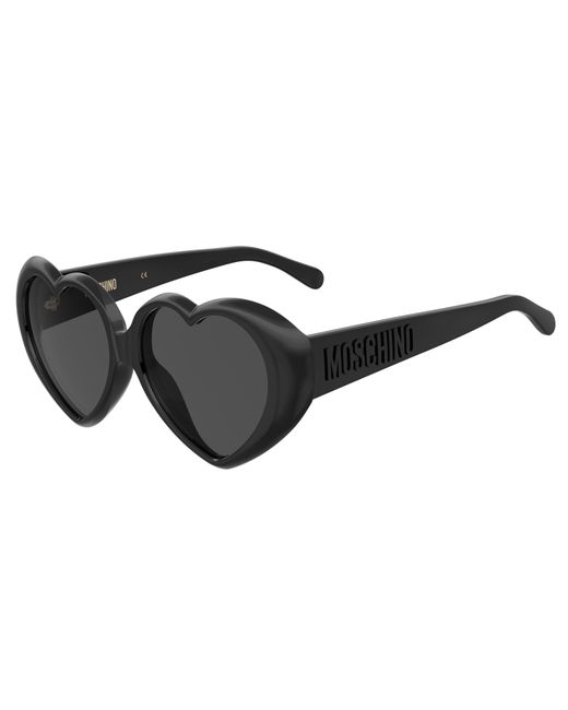 Moschino Black Mos128/S 807/Ir Sunglasses Plastic Geometric Normal