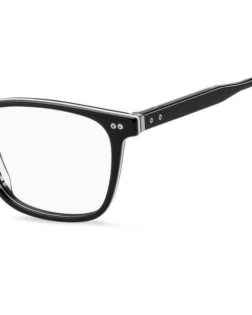 Tommy Hilfiger Black Th 2069 Qfu Optical Frames Bio-Cecid Squared for men