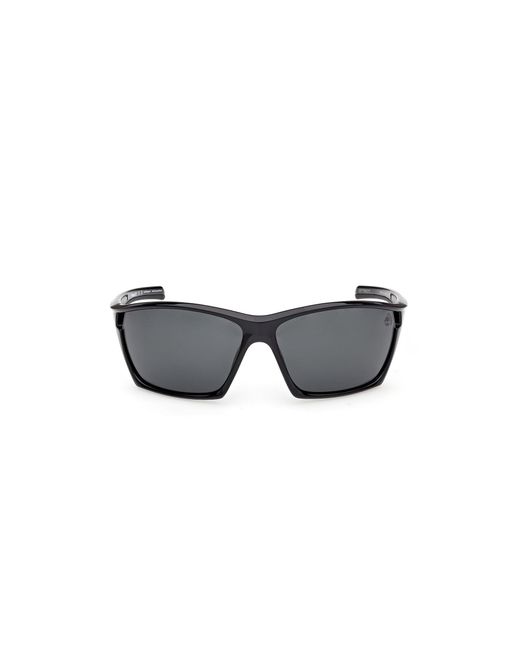 Timberland Black Tb00055 01D Sunglasses Injected Smoke Squared Polarized for men