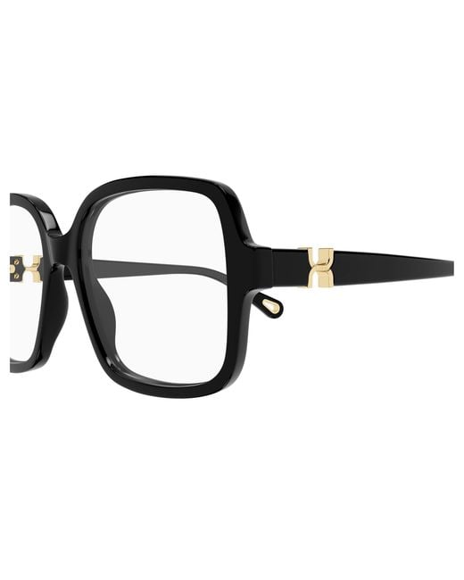 Chloé Black Ch0335O 001 Optical Frames Acetate Transparent Squared