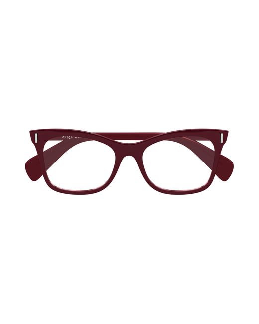 McQueen Black Am0552O 003 Optical Frames Acetate Transparent Cat Eye