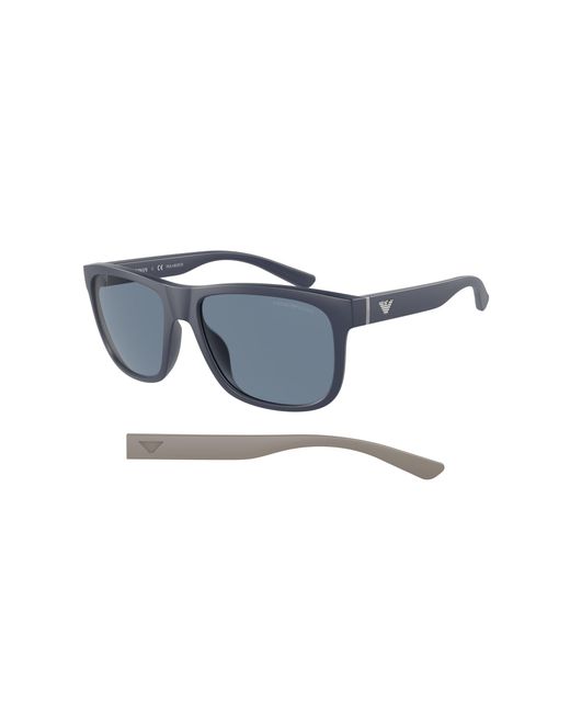 Emporio Armani Black Ea4182U 50882V Sunglasses Plastic Squared Polarized for men