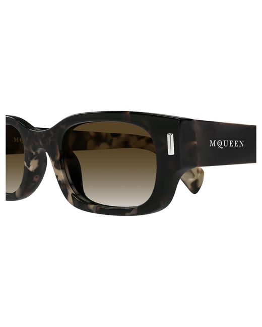 McQueen Black Am0549S 002 Sunglasses Acetate Round