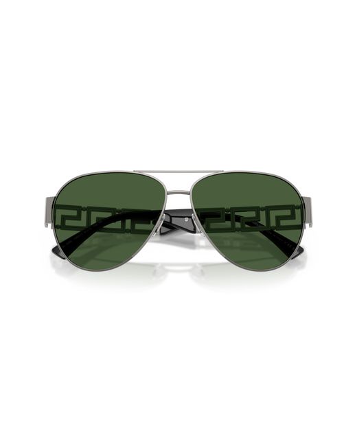 Versace Green Ve2289 100071 Sunglasses Metal Pilot Normal for men