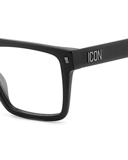 DSquared² Black Icon 0012 003 Optical Frames Acetate Squared for men