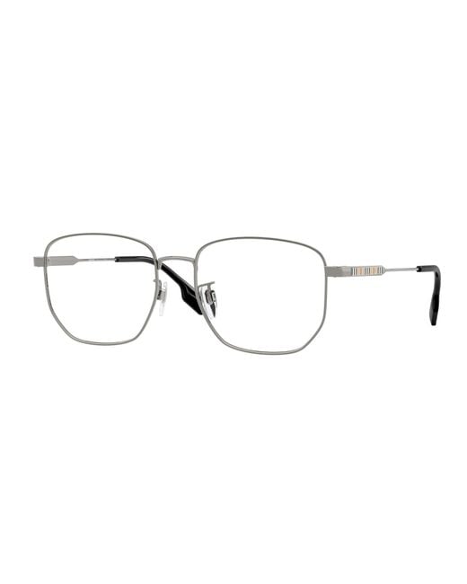 Burberry Black Be1352D 1003 Optical Frames Steel Geometric Normal for men