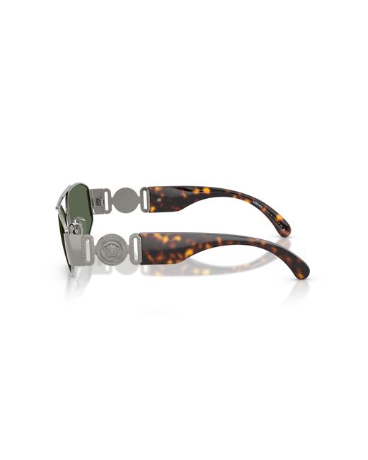 Versace Green Ve2287 100171 Sunglasses Metal Geometric Normal for men