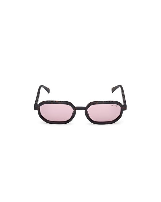 Guess Black Gu00233 52Y Sunglasses Injected Geometric Normal