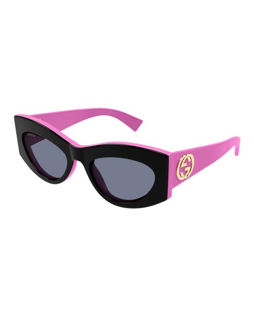 Gucci Black Gg1843S 005 Sunglasses Acetate Cat Eye