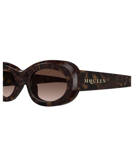 McQueen Black Am0527S 002 Sunglasses Acetate Round