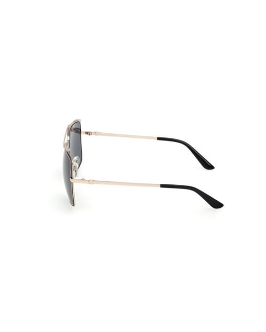Guess Black Gu00220 02A Sunglasses Metal Smoke Squared Normal