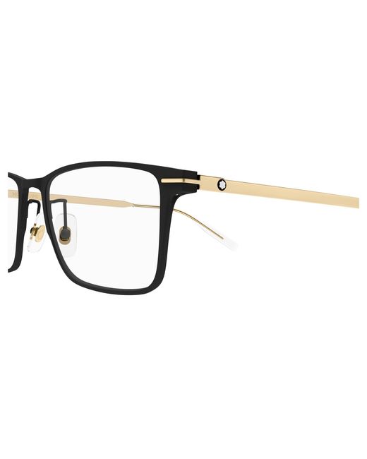 Montblanc Black Mb0396On 006 Optical Frames Transparent Squared for men