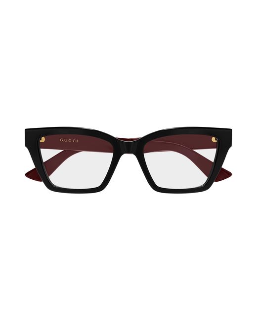 Gucci Black Gg1715O 014 Optical Frames Injected Transparent Cat Eye