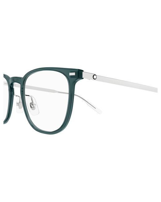 Montblanc Black Mb0393On 004 Optical Frames Injected Transparent Squared for men