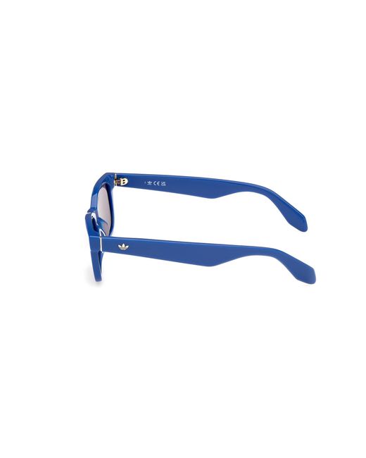 Adidas Blue Or0117 90A Sunglasses Acetate Smoke Squared Normal