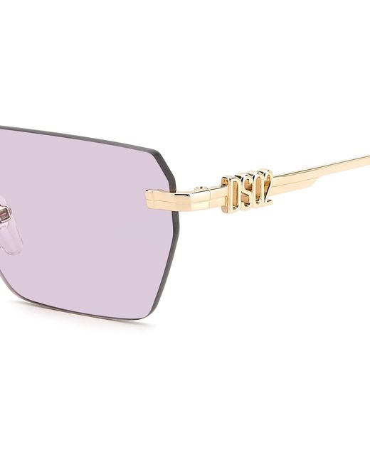DSquared² Black D2 0102/S Eyr/Ur Sunglasses Metal Geometric Normal
