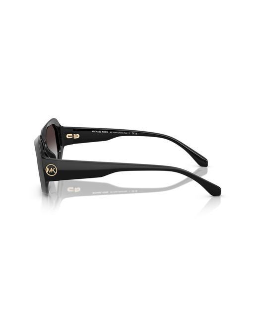 Michael Kors Black Mk2240U Siesta Key 30058G Sunglasses Injected Geometric Normal Shaded