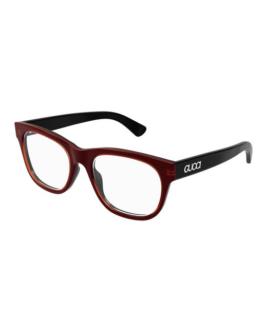 Gucci Black Gg1796O 007 Optical Frames Acetate Transparent Squared for men