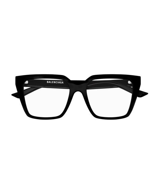Balenciaga Black Bb0130O 009 Optical Frames Acetate Transparent Squared