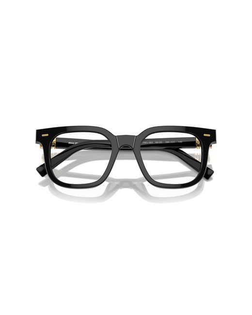 Miu Miu Black Mu 06Xv 16K1O1 Optical Frames Acetate Transparent Squared Normal