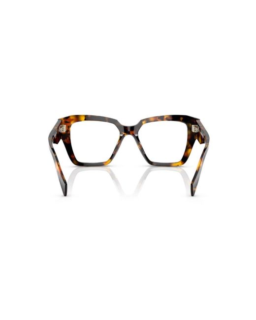 Prada Black Pr 09Zv Vau1O1 Optical Frames Acetate Transparent Squared Normal