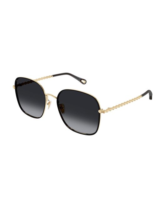 Chloé Black Ch0255Sk 001 Sunglasses Metal Squared