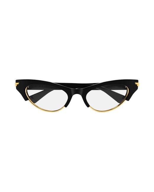 Bottega Veneta Black Bv1431S 009 Sunglasses Acetate Transparent Cat Eye