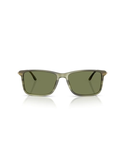 Giorgio Armani Green Ar8218 61682A Sunglasses Acetate Squared Normal for men
