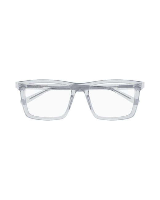 Saint Laurent Black Sl 906 006 Optical Frames Acetate Transparent Squared for men