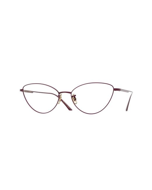 Oliver Peoples Black Ov1328 1998Rx 5342 Optical Frames Metal Transparent Cat Eye Normal