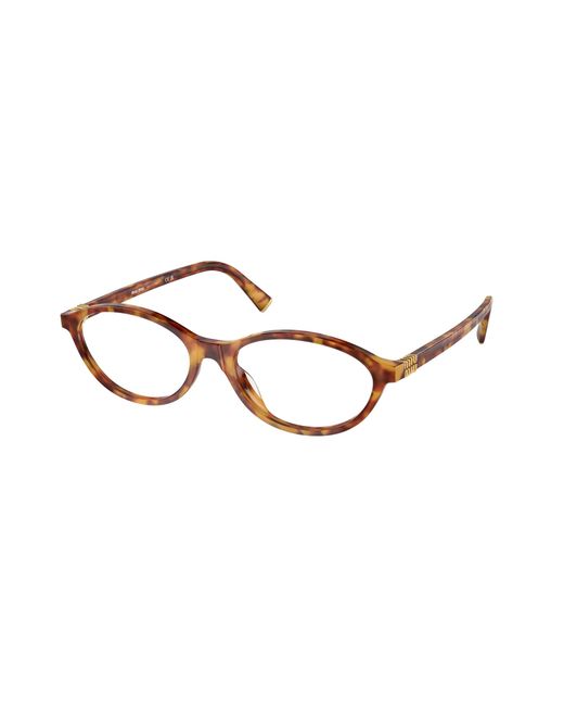 Miu Miu Black Mu 09Xv 4Bw1O1 Optical Frames Acetate Transparent Round Normal