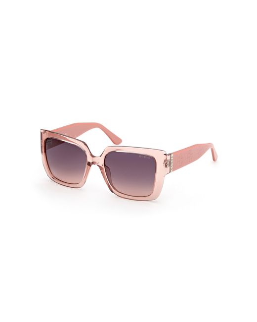 Guess Black Gu00200 72F Sunglasses Injected Squared Normal