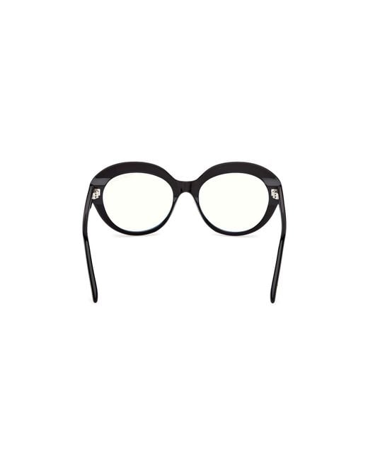 Tom Ford Black Ft6095-B 001 Optical Frames Acetate Round Normal