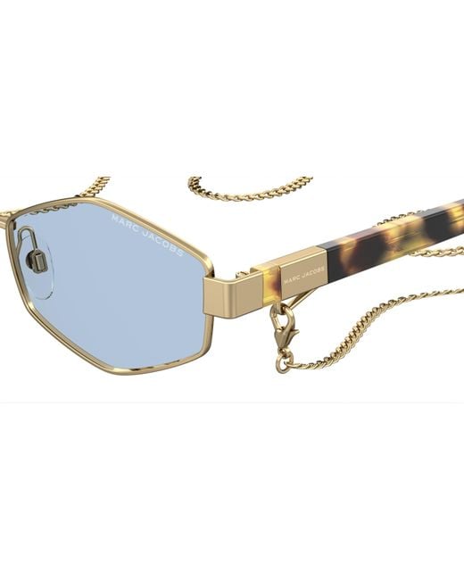 Marc Jacobs Black Marc 496/S 013/Ku Sunglasses Metal Light Geometric