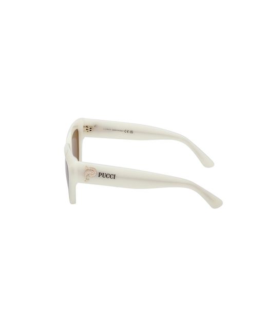 Emilio Pucci Black Ep0215 21E Sunglasses Acetate Butterfly Normal
