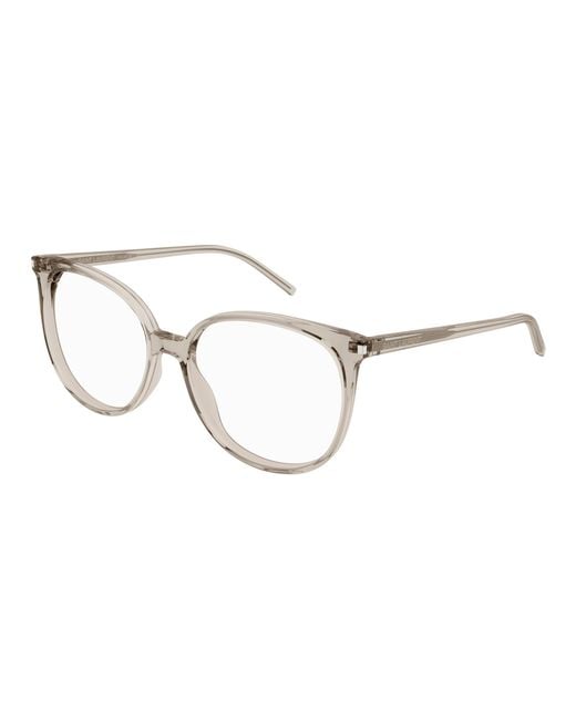 Saint Laurent Black Sl 39 010 Optical Frames Acetate Transparent Round