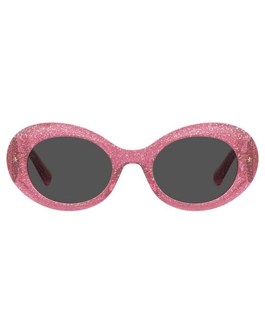 Chiara Ferragni Black Cf 7004/S Qr0/Ir Outlet Sunglasses Plastic Round