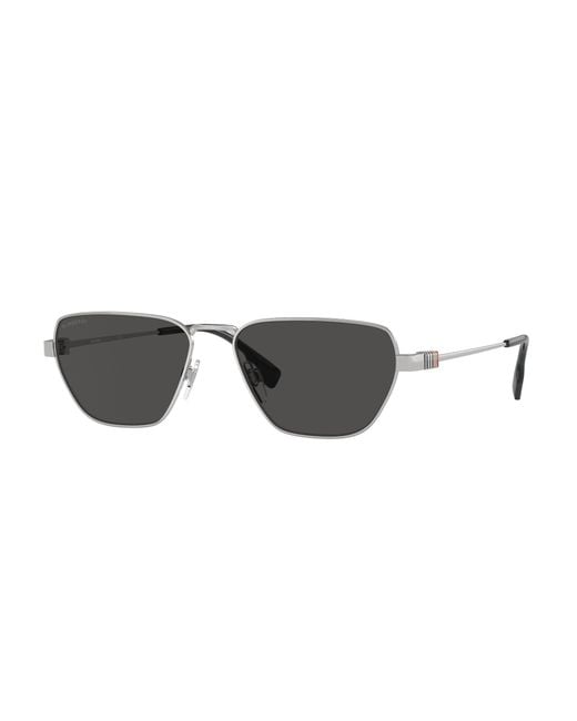 Burberry Black Be3146 100587 Sunglasses Metal Geometric Normal for men