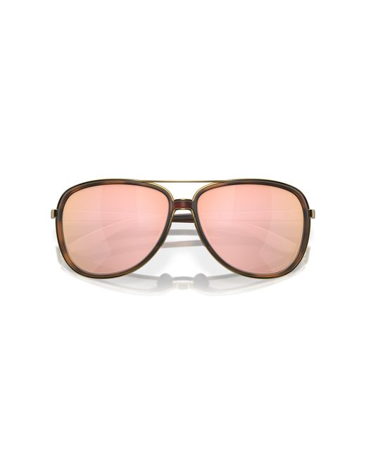 Oakley Black Oo4129 Split Time 412914 Sunglasses Metal Round Polarized Prizm