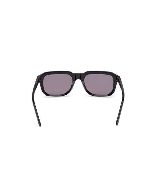 Guess Black Gu00278 01A Sunglasses Acetate Smoke Squared Normal for men