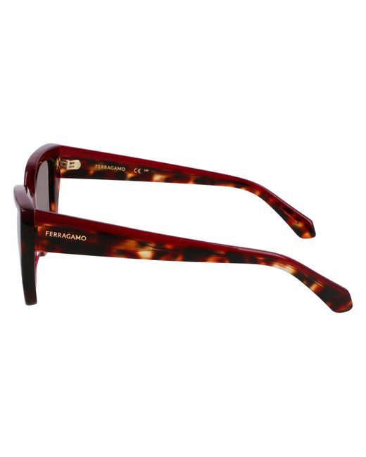 Ferragamo Black Sf2035S 654 Sunglasses Acetate Butterfly Normal