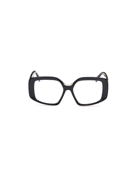 Max Mara Black Mm5131-B 001 Optical Frames Acetate Geometric Normal