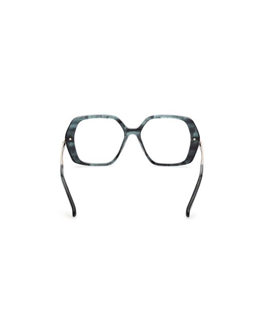 Max Mara Black Mm5175 098 Optical Frames Acetate Geometric Normal