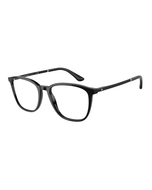 Giorgio Armani Black Ar7250 5001 Optical Frames Acetate Transparent Squared Normal for men