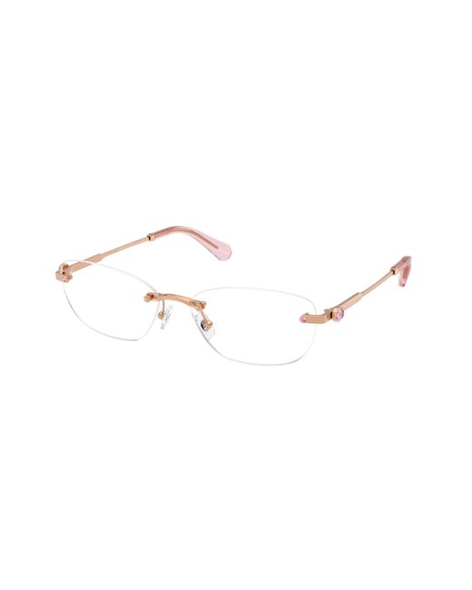 Swarovski Black Sk1037 4014 Optical Frames Metal Transparent Round Normal
