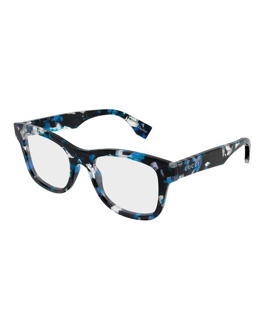 Gucci Black Gg2010O 002 Optical Frames Acetate Transparent Squared for men