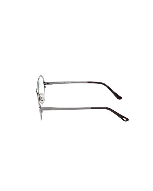 Tom Ford Black Ft6137-B 008 Optical Frames Metal Geometric Normal